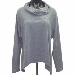 90 Degree Asymmetrical Cowl Neck Yoga Top XL